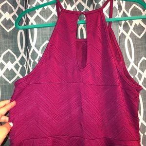 Plum color halter top dress